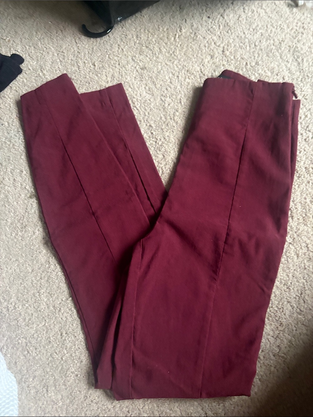 Slim Fit Burgundy Pants